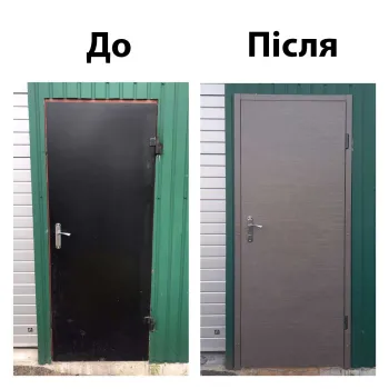 На металеві двері встановлюєм мдф накладку