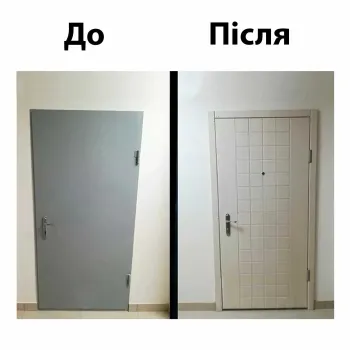 Установка мдф накладки на вхідні металеві двері