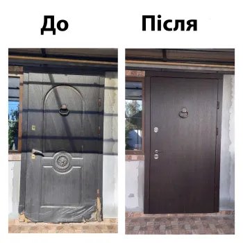 Заміна мдф накладки на металевих дверях